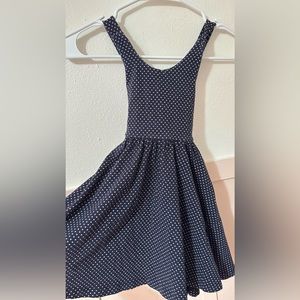 Polkadots navy blue girl dress . Size 4t